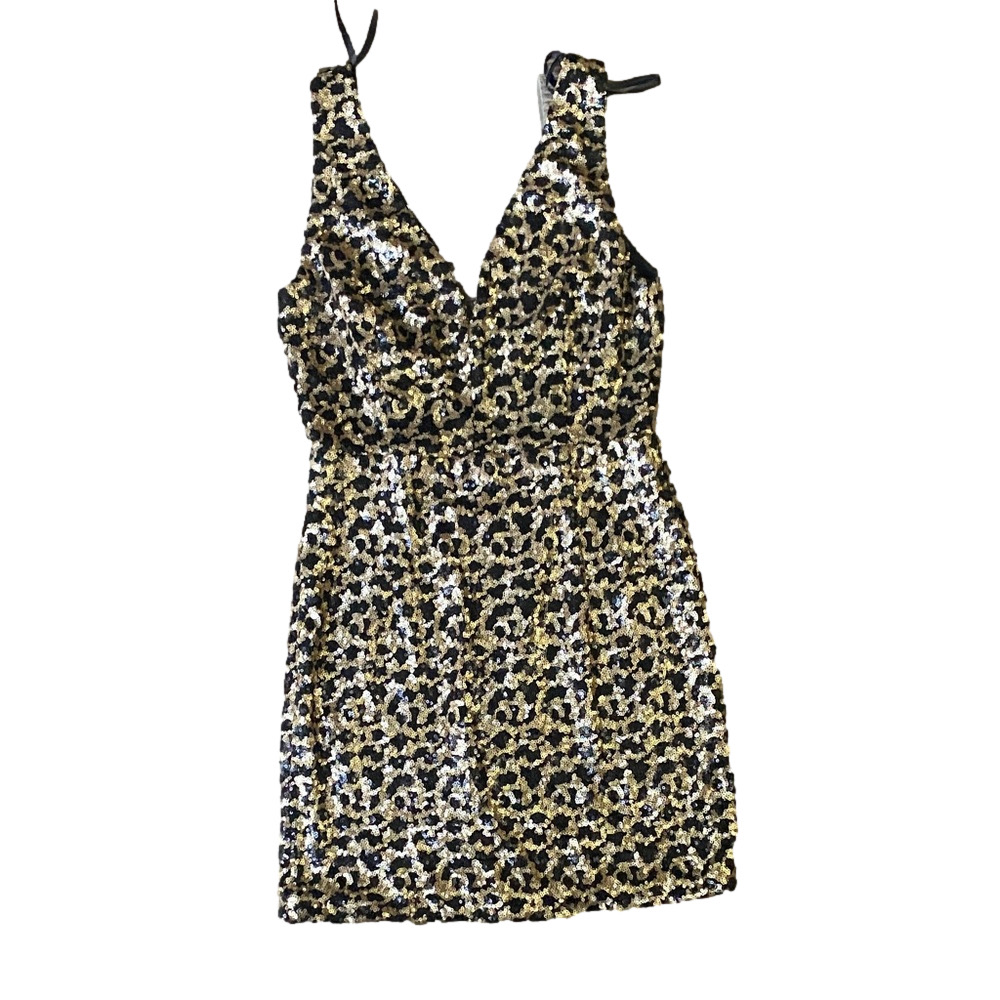 Windsor Gold and Black Sequin Mini Dress - Picture 2 of 6